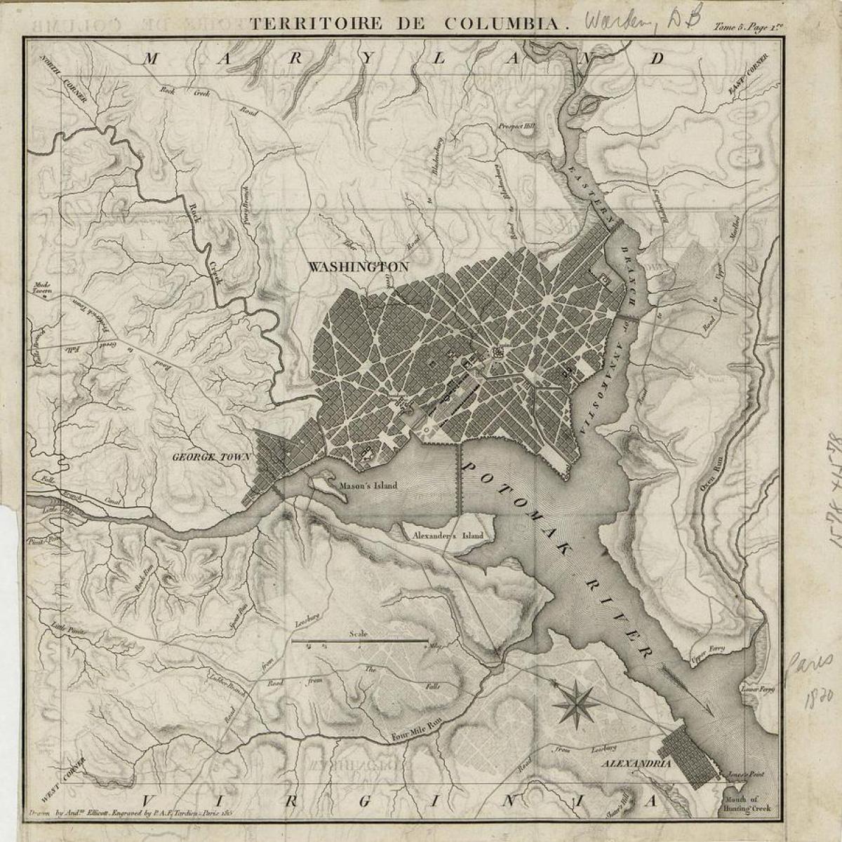 Washington DC mappa antica